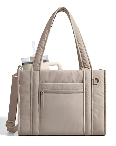 Women's Waterproof Tote & Crossbody Bag, 14L Polyester Shoulder Handbag with Zipper Closure and Custom Logo Option